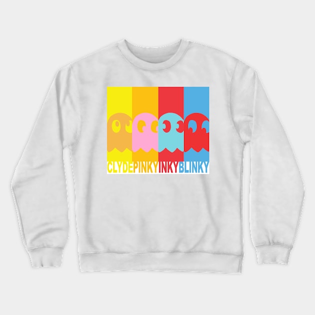 PACMAN Inky, Blinky, Pinky and Clyde Crewneck Sweatshirt by Eyz